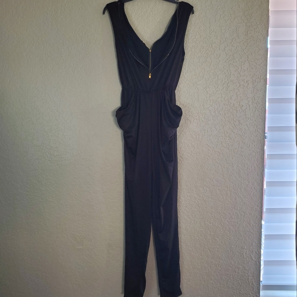 Forever21 Sexy Gild Zipper & Black Jumper Romper Size S - Picture 11 of 12